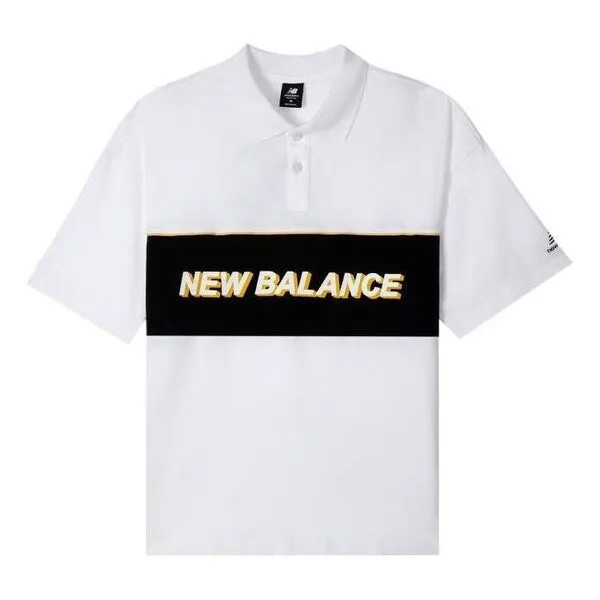 Футболка с принтом логотипа футболка поло New Balance, белый