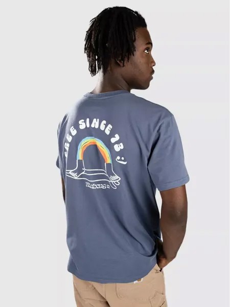 Футболка с карманом «Грибки» Billabong, синий