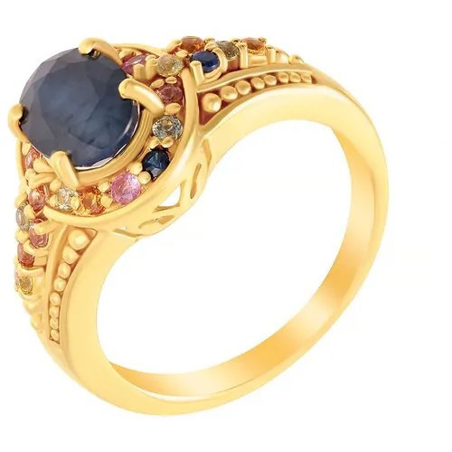Кольцо ELEMENT47 серебро, 925 проба, корунд, размер 17.5