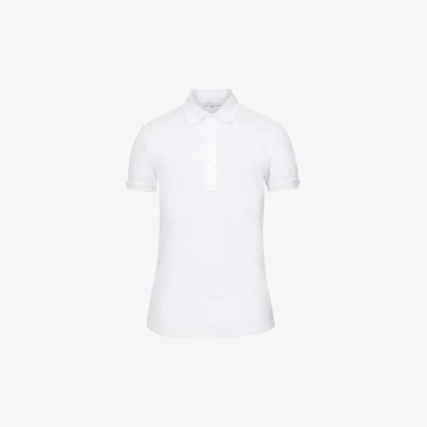 Sebastian рубашка-поло из хлопкового пике с короткими рукавами Orlebar Brown, белый