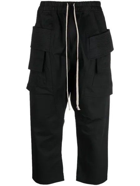 Rick Owens DRKSHDW укороченные брюки карго, черный