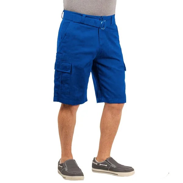 Мужские шорты-карго из твила с поясом, летние шорты с несколькими карманами, небесно-голубые 32