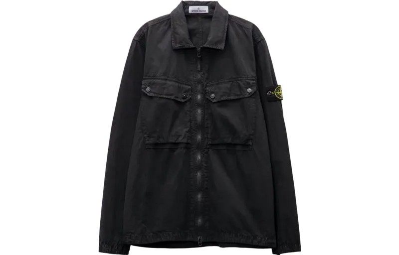 STONE ISLAND Рубашка унисекс, цвет Black