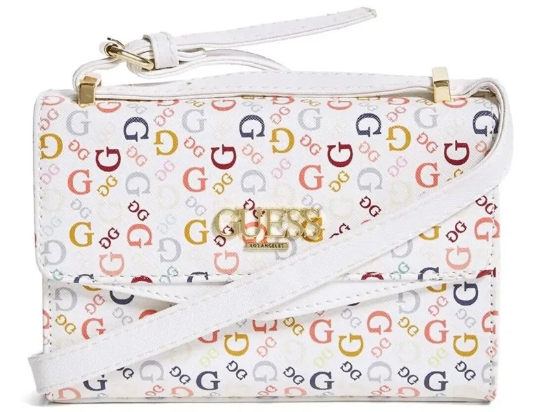 НОВЫЙ женский кошелек-клатч с радужным логотипом GUESS, сумка через плечо, сумка-кошелек