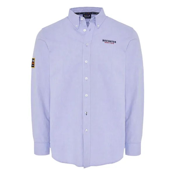Оксфордская рубашка с классической планкой на пуговицах NAVIGATOR, цвет blau