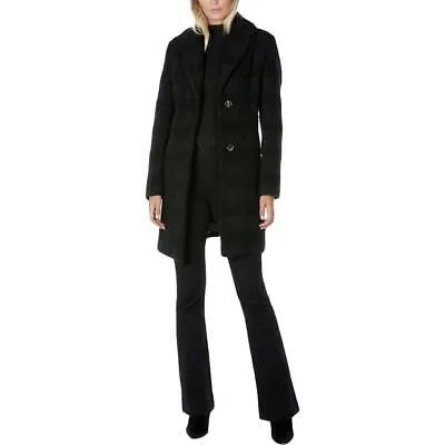 Женское пальто в клетку Tahari Tanya, черное полушерстяное пальто в клетку, верхняя одежда XS BHFO 6973