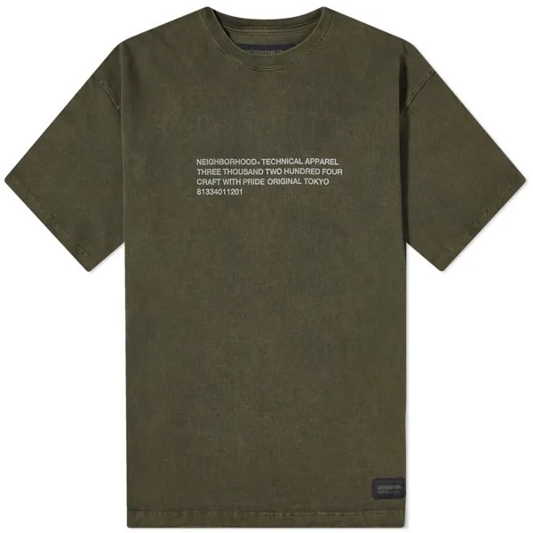 Футболка Neighborhood Pigment Dyed, цвет Olive Drab