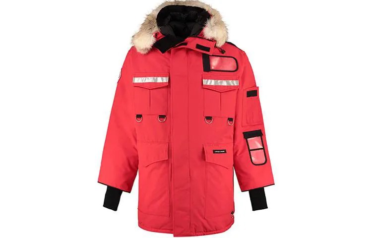 Мужской пуховик Canada Goose, красный