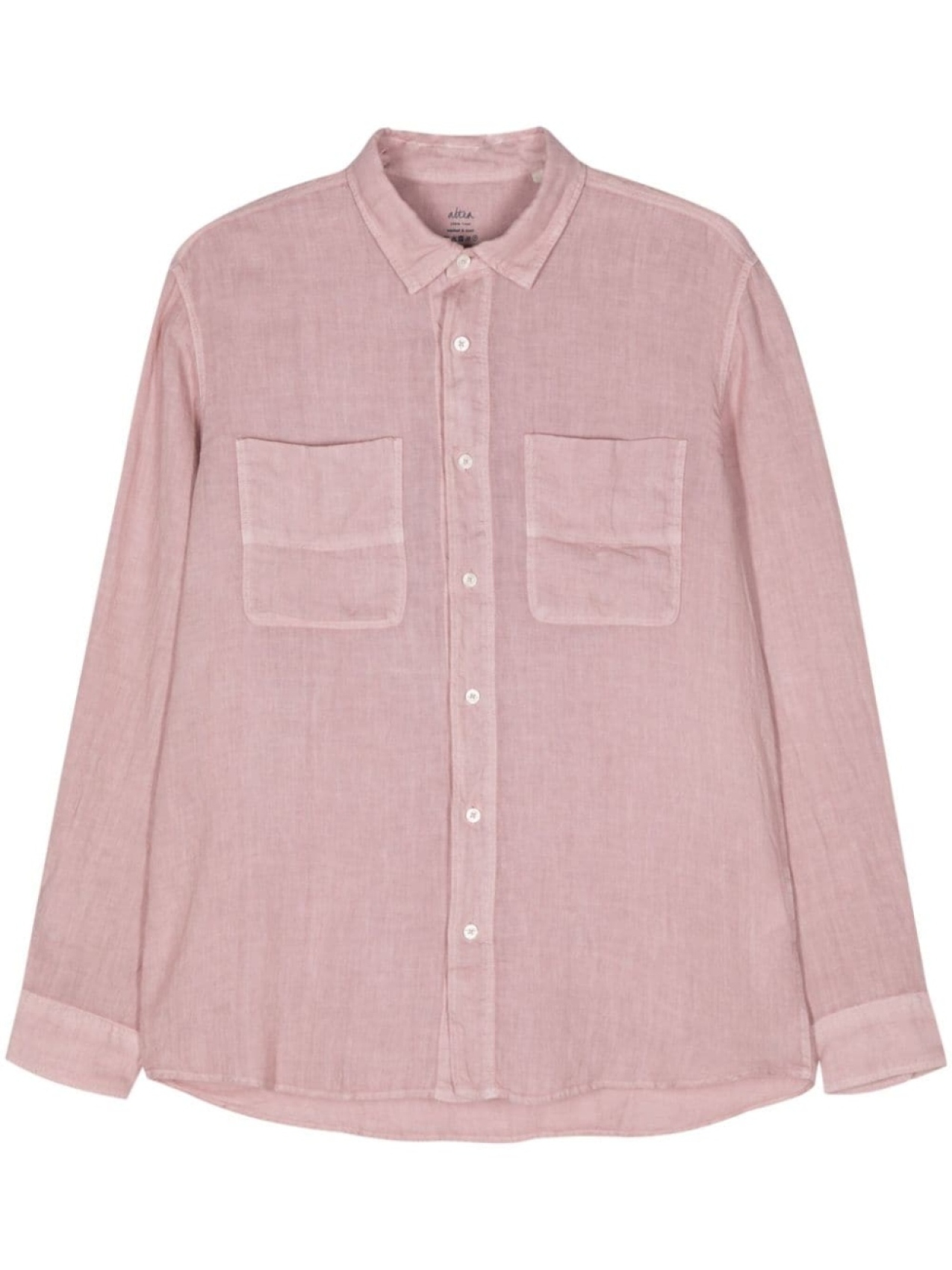 Льняная рубашка из ткани шамбре Altea, розовый