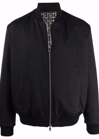 Balmain двусторонняя куртка-бомбер с монограммой