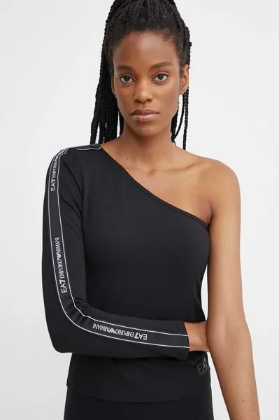 Лонгслив EA7 Emporio Armani, черный
