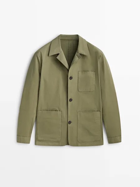 Ветровка мужская Massimo Dutti 206510850 зеленая L (доставка из-за рубежа)