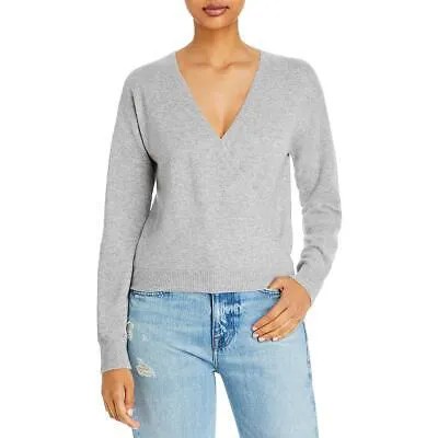 Женская кашемировая рубашка Aqua с запахом спереди, пуловер, свитер, рубашка BHFO 7248