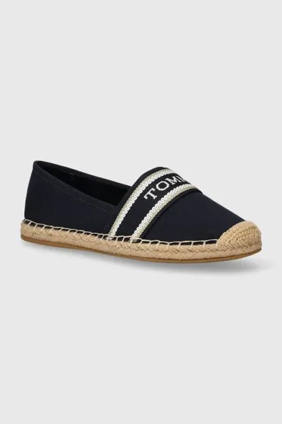 Эспадрильи MONO WEBBING FLAT ESPADRILLE Tommy Hilfiger, темно-синий