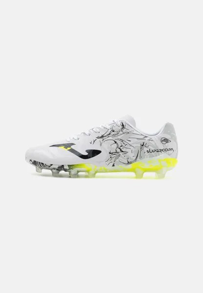 Футбольные бутсы с шипами SUPERCOPA Joma, цвет white/black/yellow