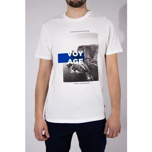Levi's белая футболка c графическим рисунком M Regular Fit T-shirt. Размер M