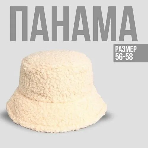 Панама Overhat Панама меховая, цвет молочный, р-р 56-58 см, размер 56, белый