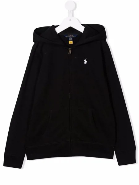 Ralph Lauren Kids худи на молнии с вышивкой Polo Pony