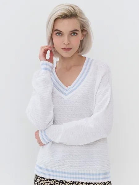 Пуловер женский NEWVAY 9231-94051 белый 50-52 RU