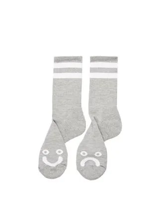 Носки POLAR SKATE CO. Happy Sad Socks Heather Grey 2021