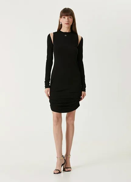 Мини-Платье с логотипом Dsquared2, черный