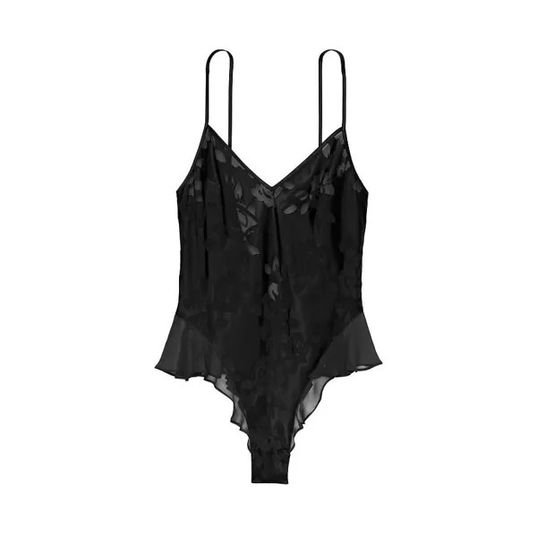 Боди Victoria's Secret Archives Burnout Satin Teddy, черный