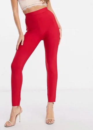 Малиновые бандажные брюки скинни Band Of Stars-Красный