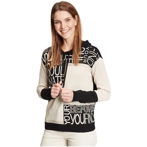 Пуловер женский, Betty Barclay, артикул: 5677/2960, цвет: черно-бежевый (9972), размер: 42