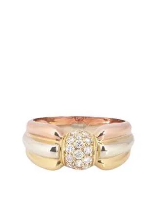 Cartier кольцо Trinity pre-owned из желтого, белого и розового золота с бриллиантами