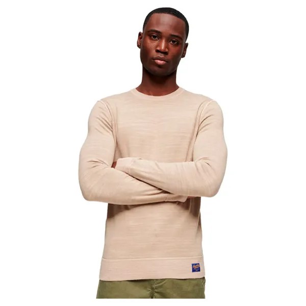 Свитер Superdry Vintage Garment Dyed Crew Neck, бежевый