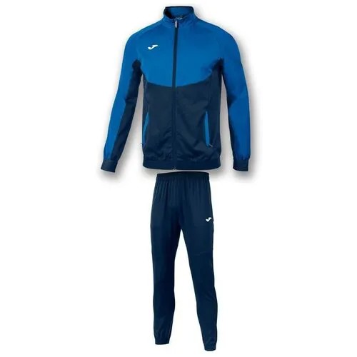 Костюм joma, олимпийка и багги, силуэт полуприлегающий, карманы, размер S, синий