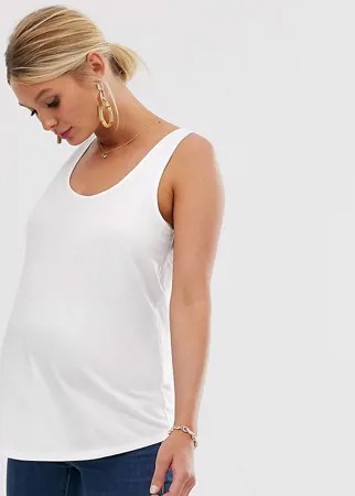 Белая майка из органического хлопка ASOS DESIGN Maternity - ultimate-Белый