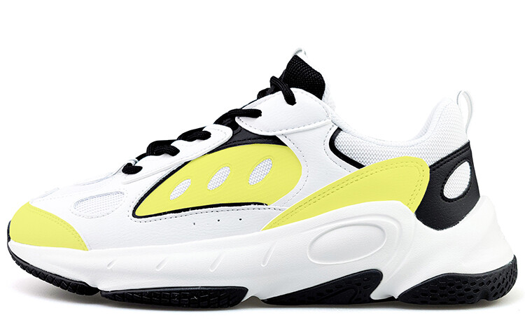 Кроссовки LINING Wing Wind Lifestyle Shoes Women's Low-top Black/White/Yellow, белый