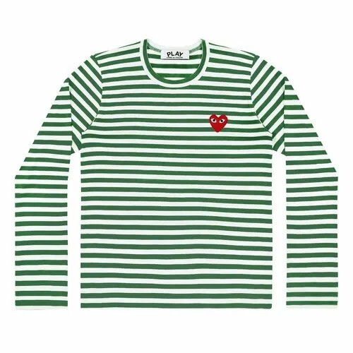 Лонгслив Comme des Garcons PLAY, размер L, зеленый