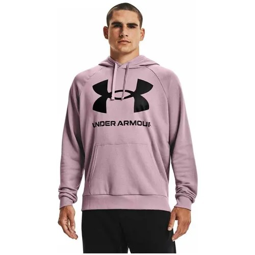 Худи спортивное Under Armour Rival Fleece Big Logo, размер LG, розовый