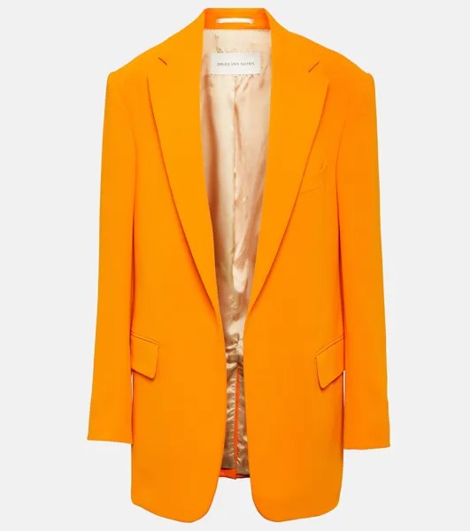 Креповый пиджак Dries Van Noten, апельсин