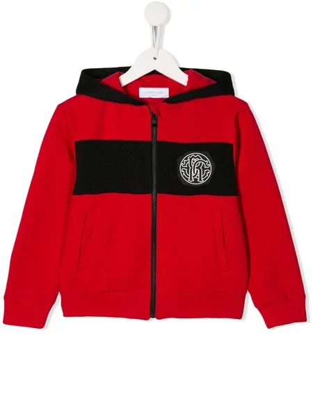 Roberto Cavalli Junior толстовка на молнии с логотипом