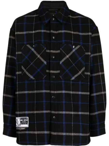 Izzue check-print flannel shirt, разноцветный