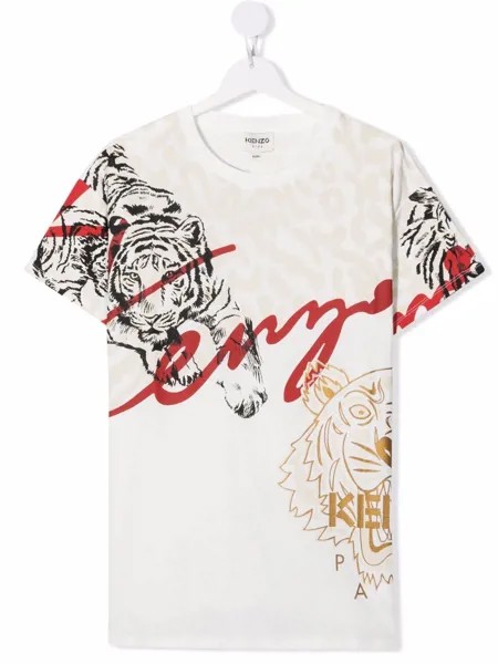 Kenzo Kids футболка с принтом