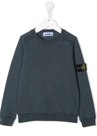 Stone Island Junior толстовка с рукавами реглан и нашивкой-логотипом