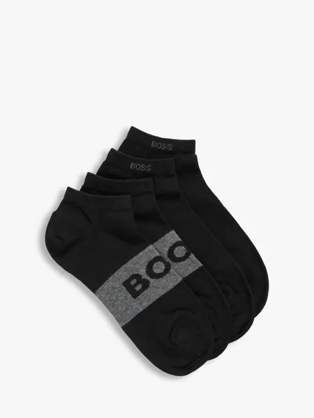 Носки для тренеров с логотипом BOSS HUGO BOSS, черный
