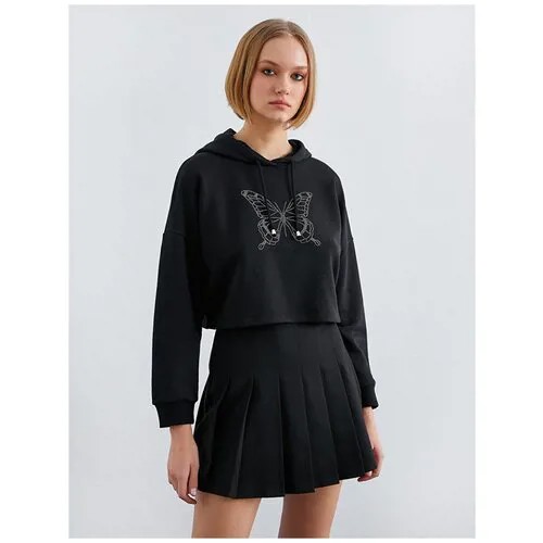 Свитшот KOTON WOMEN, 2SAK10143EK, цвет: BLACK, размер: L
