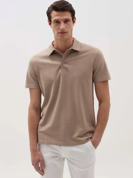 Однотонная рубашка-поло из пике Ovs, цвет beige