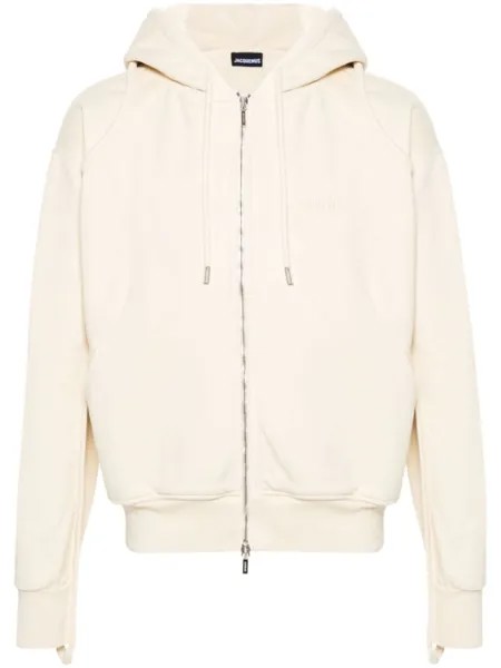Jacquemus худи Le Sweater Camargue Zippé, нейтральный цвет