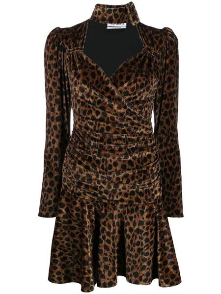 The Attico платье мини с леопардовым принтом