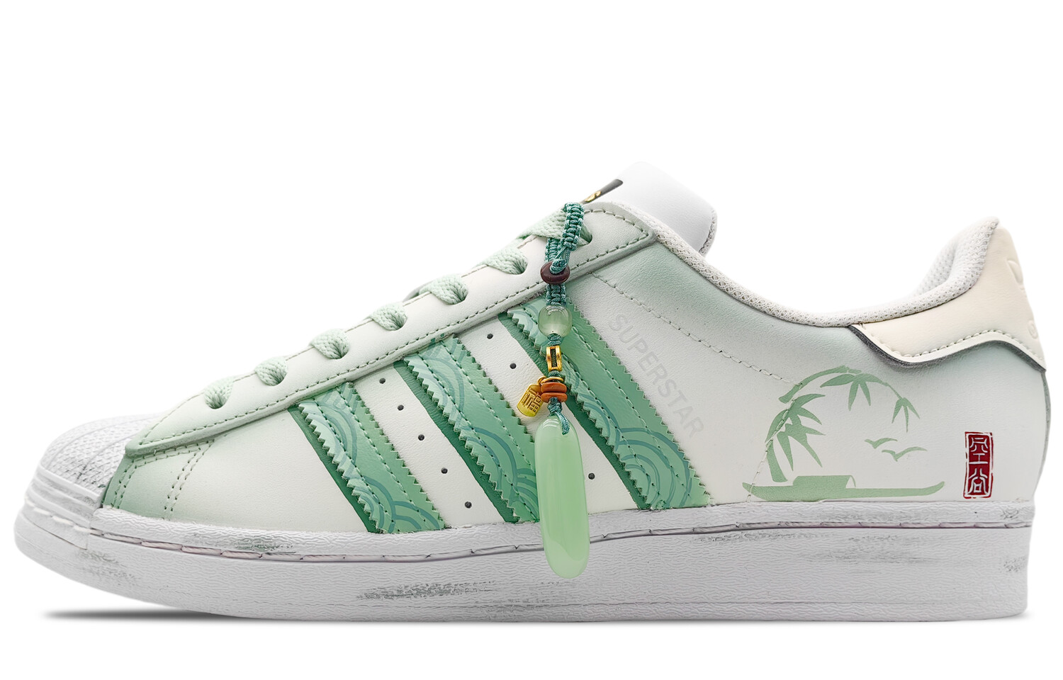 Кроссовки adidas originals Superstar Skateboarding Shoes Unisex Low-top Green/white, зеленый
