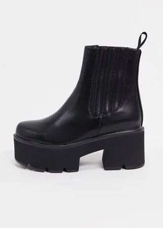 Черные ботинки челси на массивной подошве Lamoda-Черный цвет