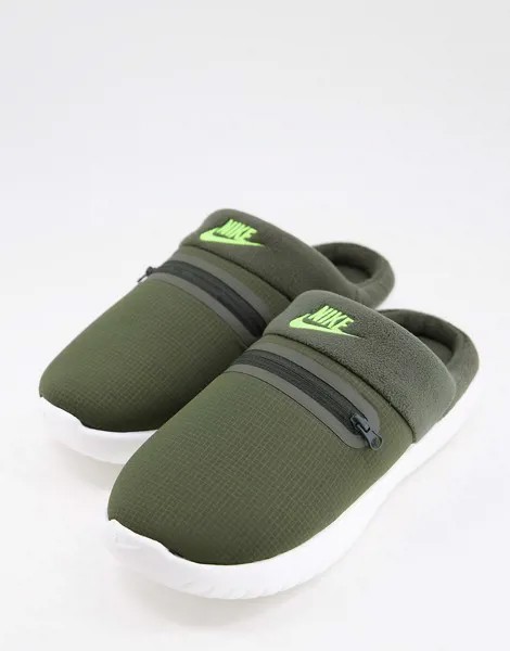 Шлепанцы цвета хаки Nike Burrow-Зеленый цвет