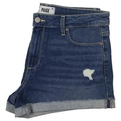 Женские джинсовые шорты Paige Jimmy Jimmy Blue с манжетами, внутренний шов 2 1/2 дюйма 30 BHFO 9020