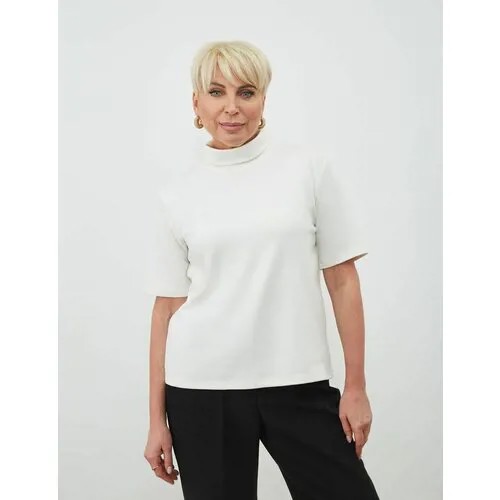Водолазка женская Hassfashion из вискозы, молочный, размер L/48